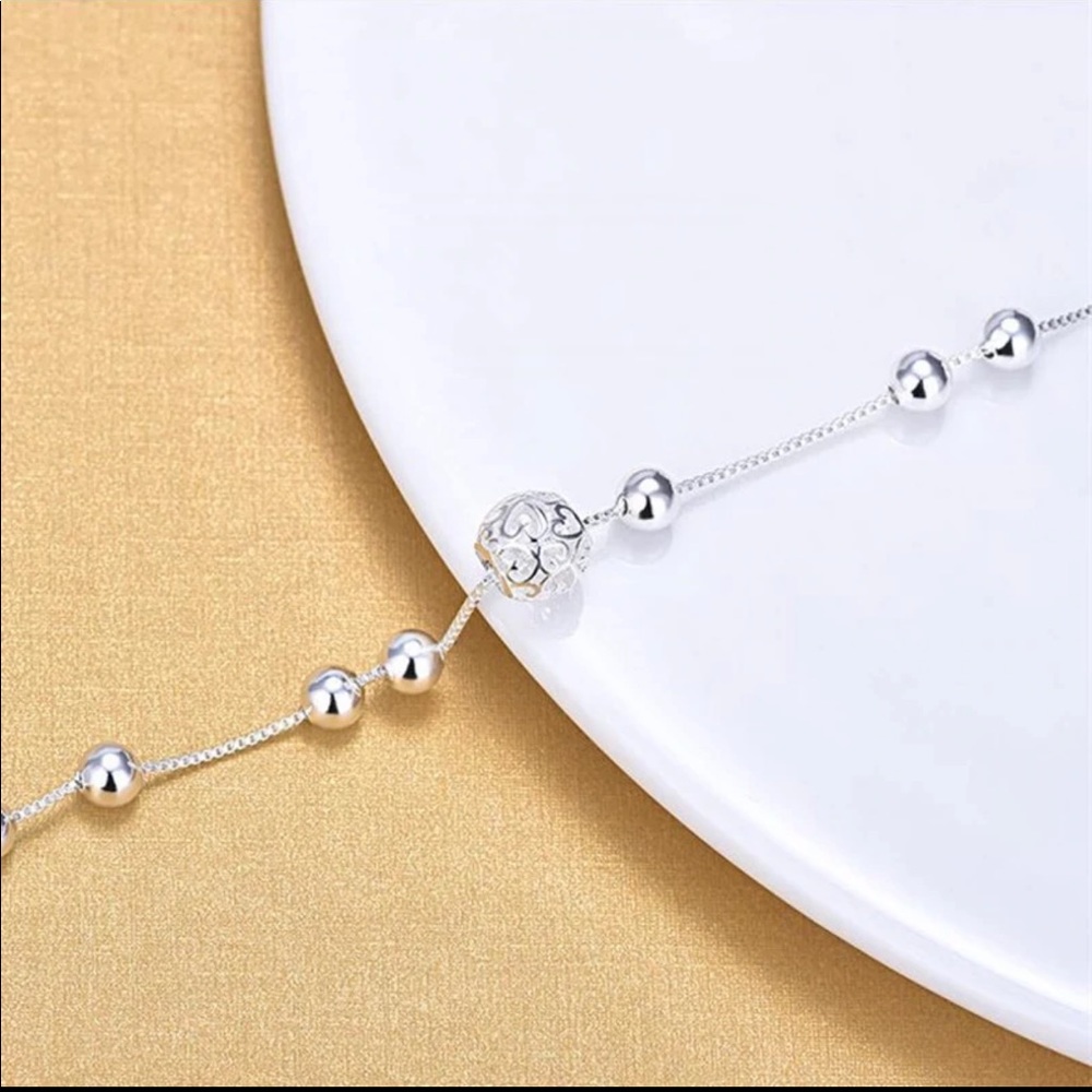 🌟 Dainty Anklet Chain Sterling Silver 925 - Picture 2 of 3